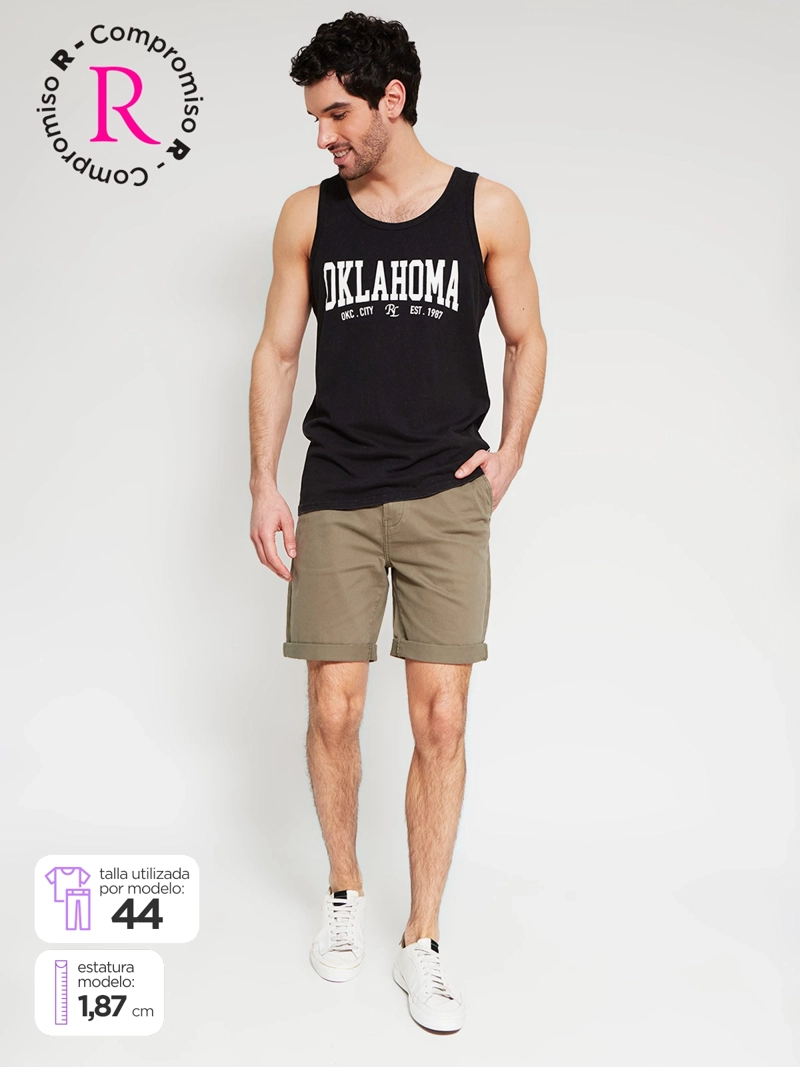 SHORT HOMBRE ROBERT LEWIS ALGODÓN CHINO LISO