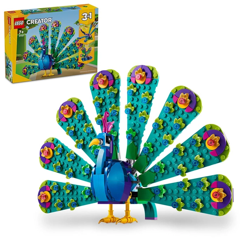 BLOQUES DE CONSTRUCCIÓN LEGO 31157 PAVO REAL EXOTICO - 1