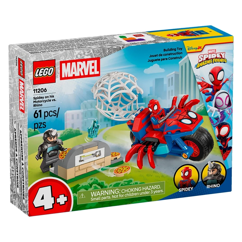 BLOQUES DE CONSTRUCCIÓN LEGO 11206 SPIDEY EN SU MOTO VS. RHINO - 4