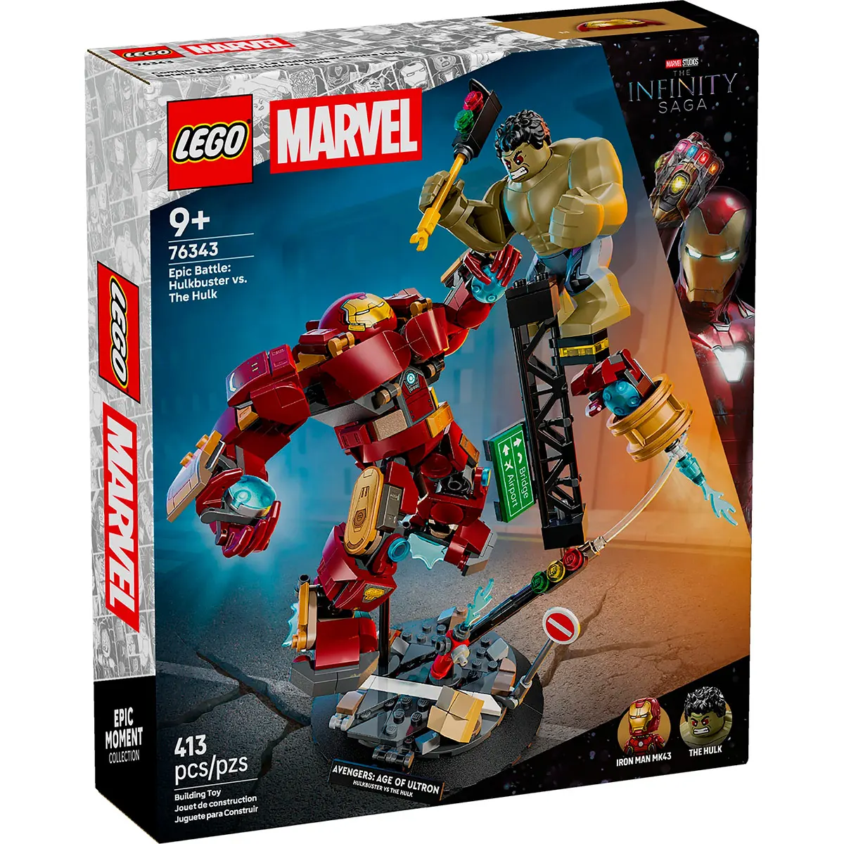 BLOQUES DE CONSTRUCCIÓN LEGO 76343 BATALLA ÉPICA: ANTI-HULK VS HULK - 1