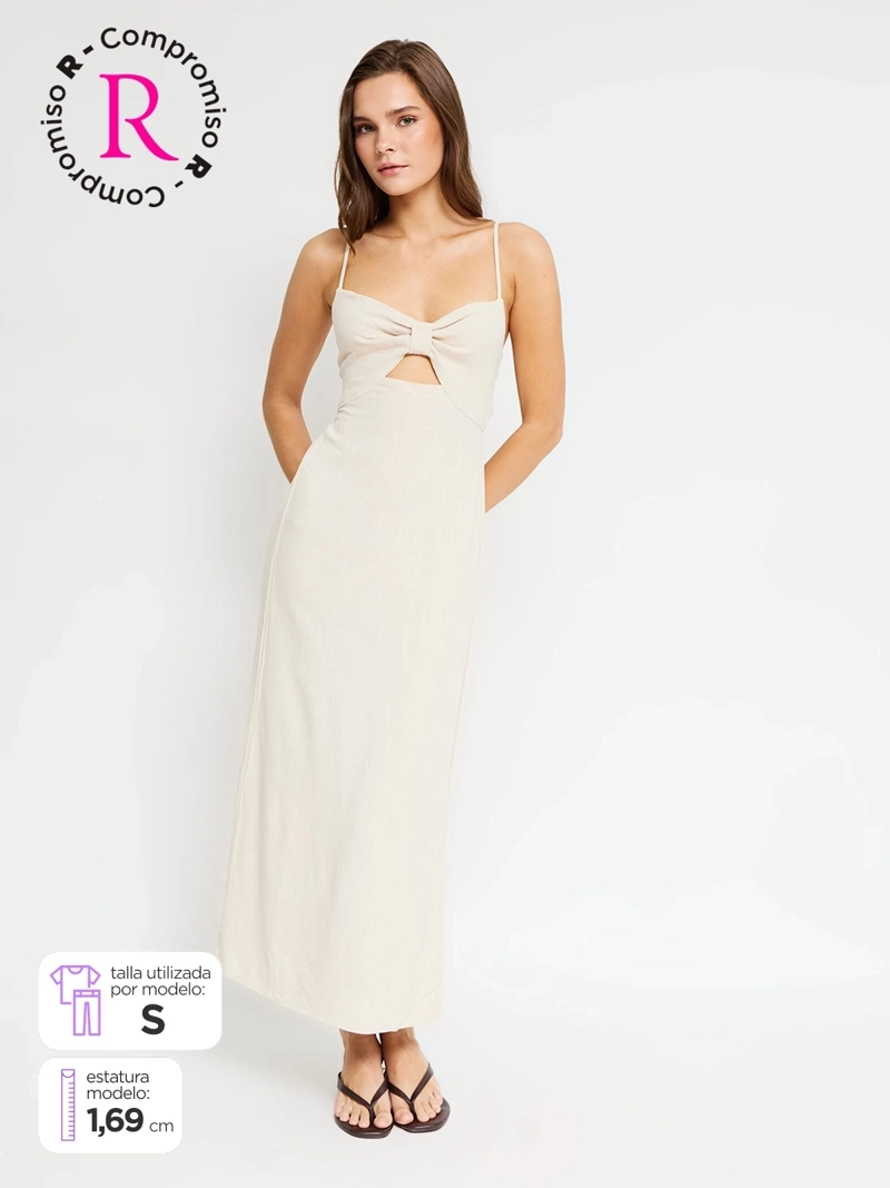 VESTIDO MUJER INDEX LINO LARGO - 1