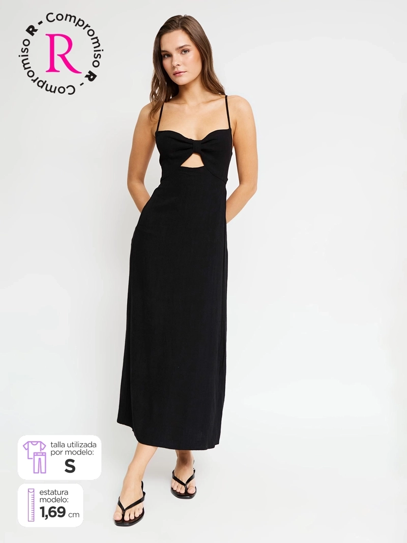 VESTIDO MUJER INDEX LINO LARGO