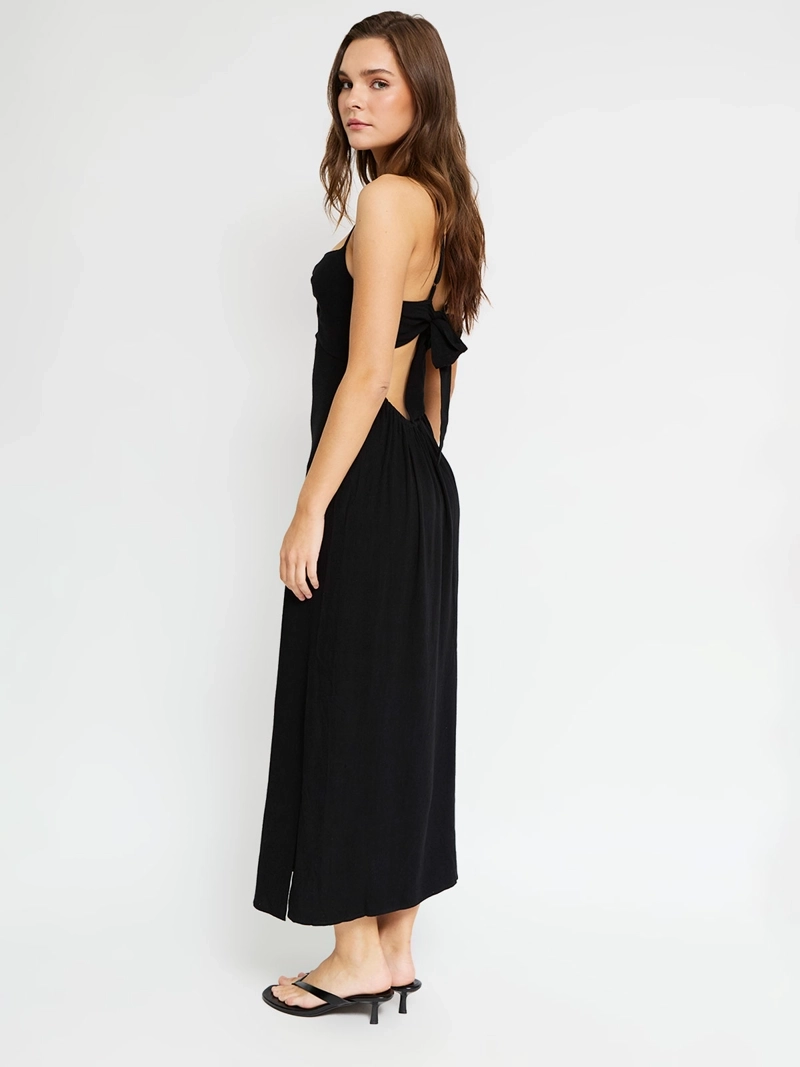 VESTIDO MUJER INDEX LINO LARGO - 3