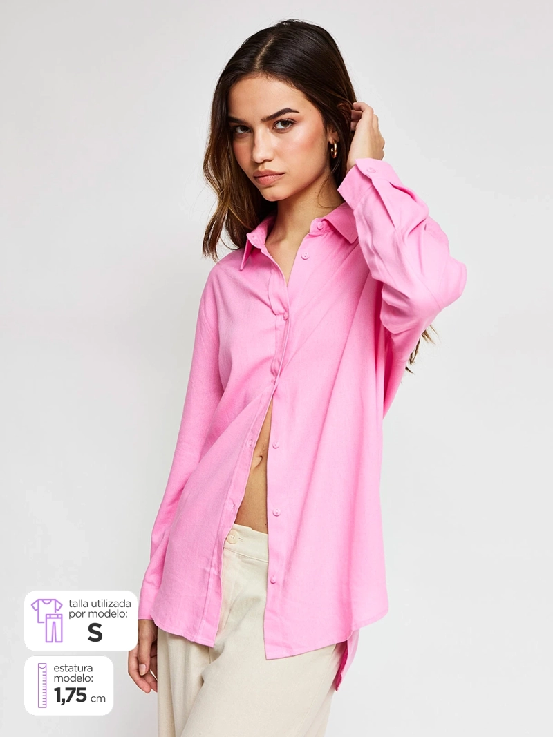 BLUSA MUJER INDEX LINO MANGA LARGA
