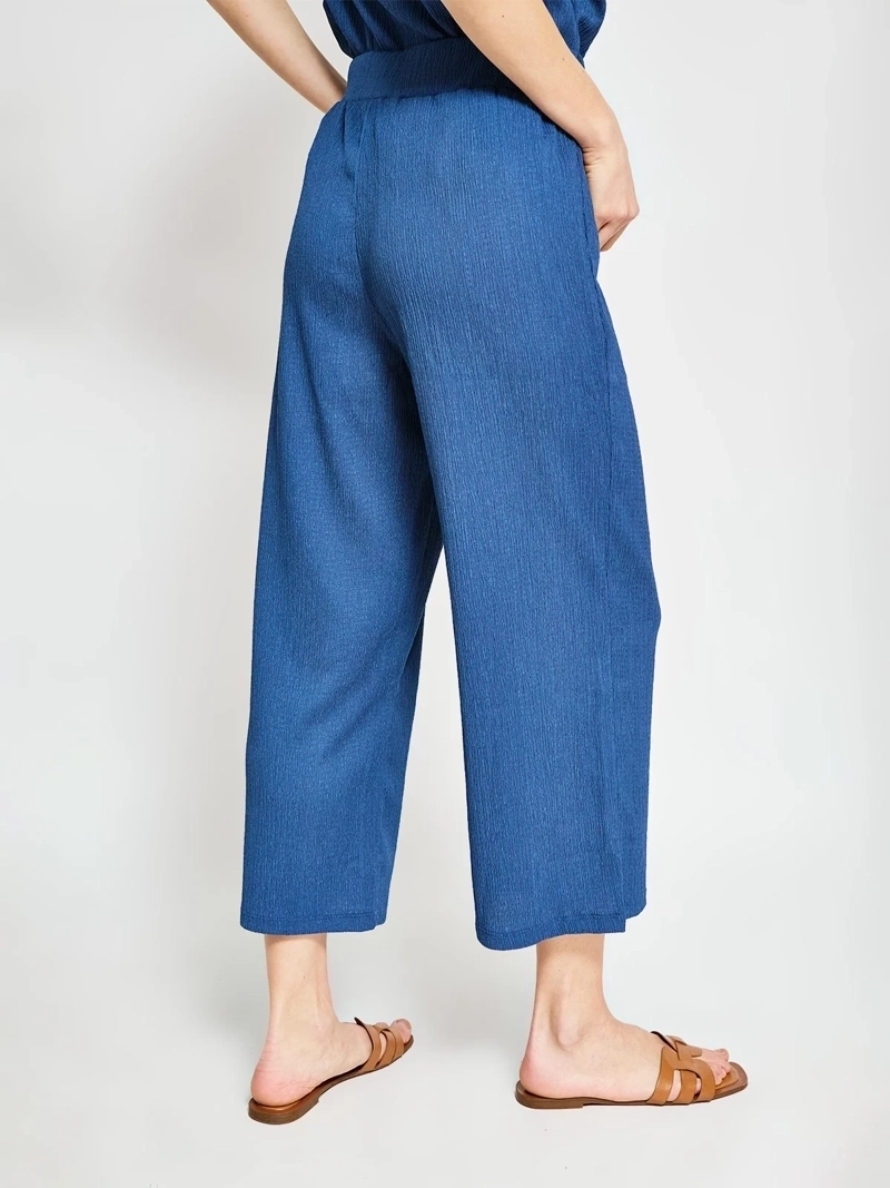 PANTALÓN MUJER AZIZ REGULAR FLUIDO TEXTURADO - 3