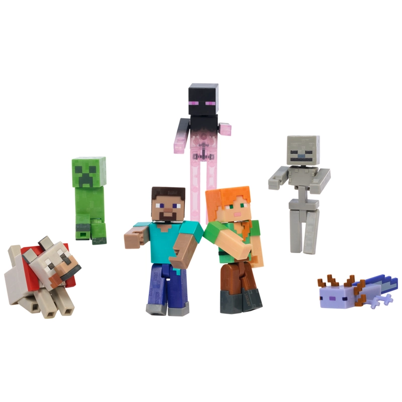 FIGURA DE ACCIÓN MINECRAFT PAQUETE CONSTRUCTOR DE MUNDOS DE 3.25" - MODELO ALEATORIO - 1