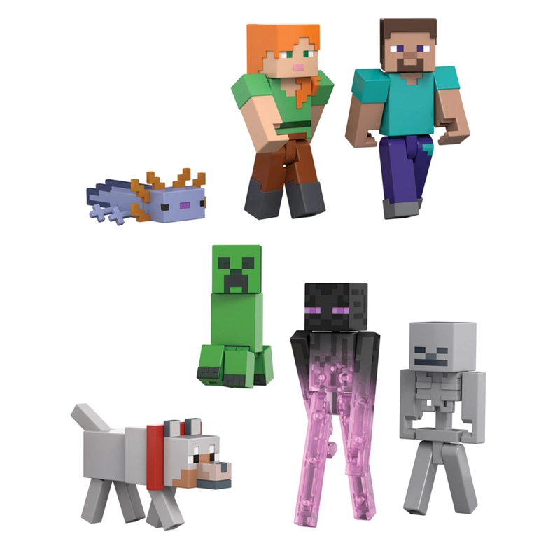 FIGURA DE ACCIÓN MINECRAFT PAQUETE CONSTRUCTOR DE MUNDOS DE 3.25" - MODELO ALEATORIO - 2