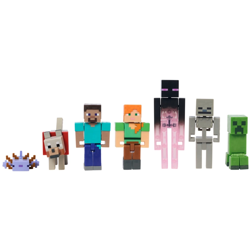 FIGURA DE ACCIÓN MINECRAFT PAQUETE CONSTRUCTOR DE MUNDOS DE 3.25" - MODELO ALEATORIO - 3