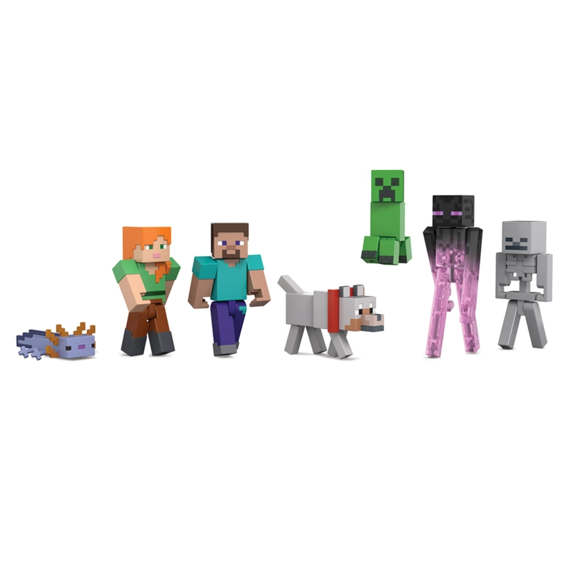 FIGURA DE ACCIÓN MINECRAFT PAQUETE CONSTRUCTOR DE MUNDOS DE 3.25" - MODELO ALEATORIO - 4