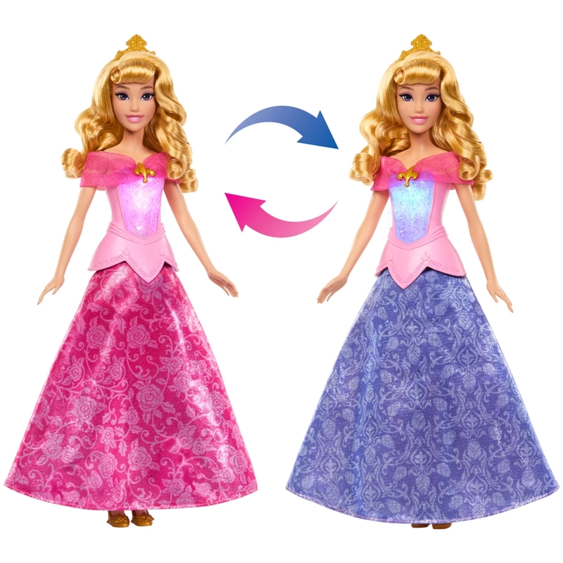 MUÑECA DISNEY PRINCESAS AURORA VESTIDO TRANSFORMABLE - 2
