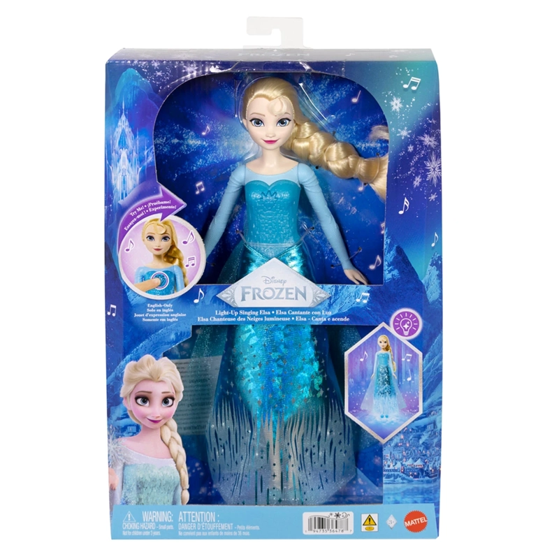 MUÑECA DISNEY PRINCESAS FROZEN ELSA CON LUCES Y SONIDO - 9