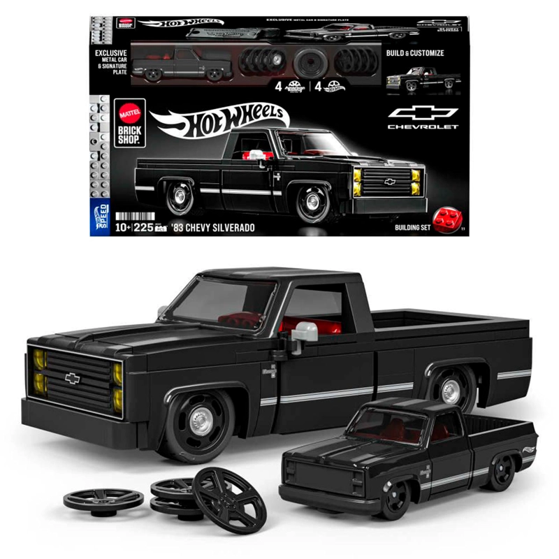 JUGUETE DE CONSTRUCCIÓN MATTEL BRICK SHOP SPEED '83 CHEVY SILVERADO - 1