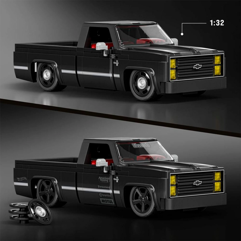 JUGUETE DE CONSTRUCCIÓN MATTEL BRICK SHOP SPEED '83 CHEVY SILVERADO - 2