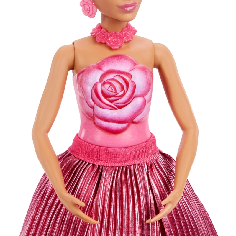 MUÑECA BARBIE REVEAL FLORES ROSA ROJA - 2