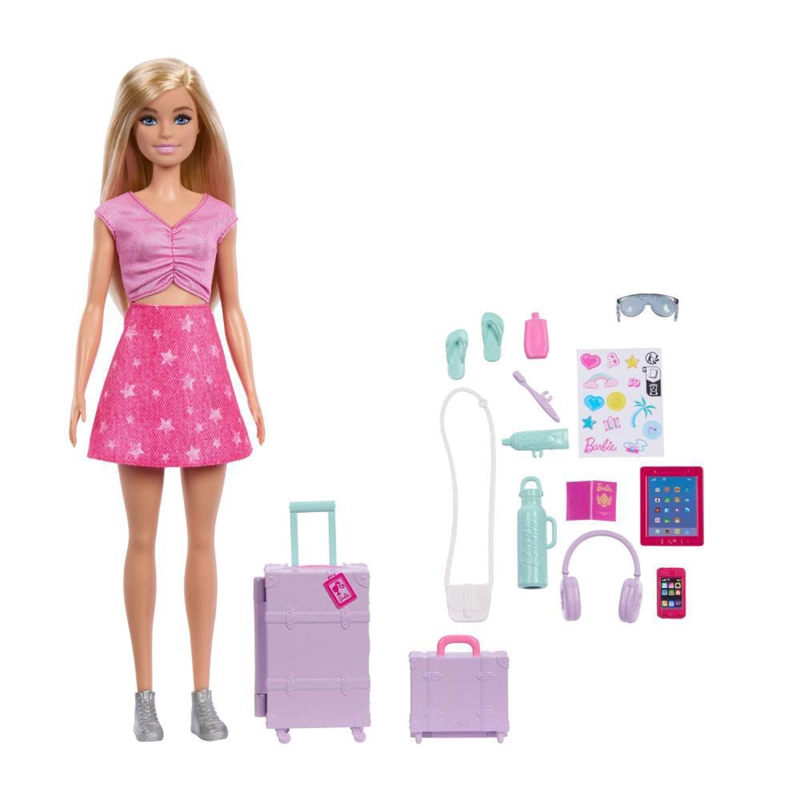 MUÑECA BARBIE MALIBU AVENTURAS DE VIAJE - 5