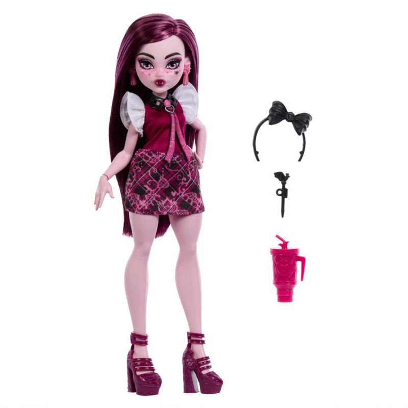 MUÑECA MONSTER HIGH LOOK UNIFORME MONSTRUOSO DRACULAURA - 4