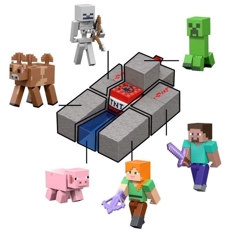 FIGURA DE ACCIÓN MINECRAFT CREEPER 3.2" - 4