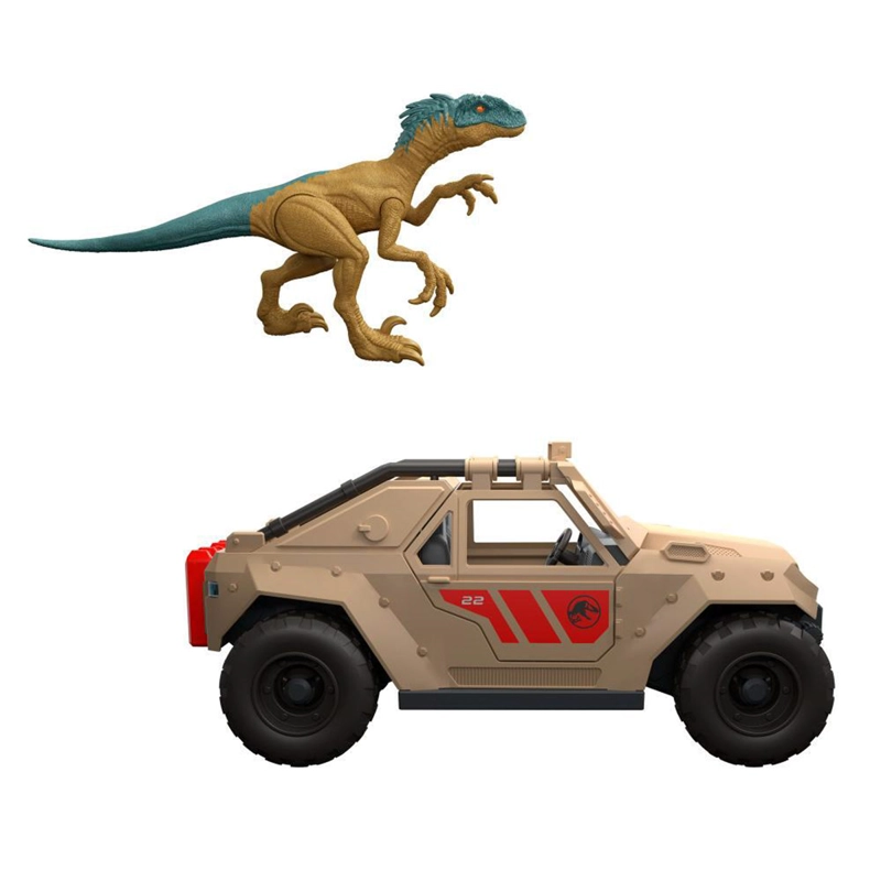 FIGURA DE ACCIÓN JURASSIC WORLD DINOSAURIO Y VEHÍCULO 4X4  - 2