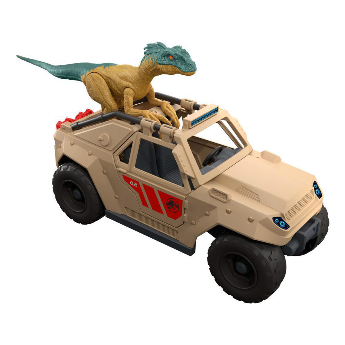 FIGURA DE ACCIÓN JURASSIC WORLD DINOSAURIO Y VEHÍCULO 4X4  - 3