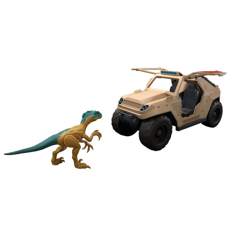 FIGURA DE ACCIÓN JURASSIC WORLD DINOSAURIO Y VEHÍCULO 4X4  - 4