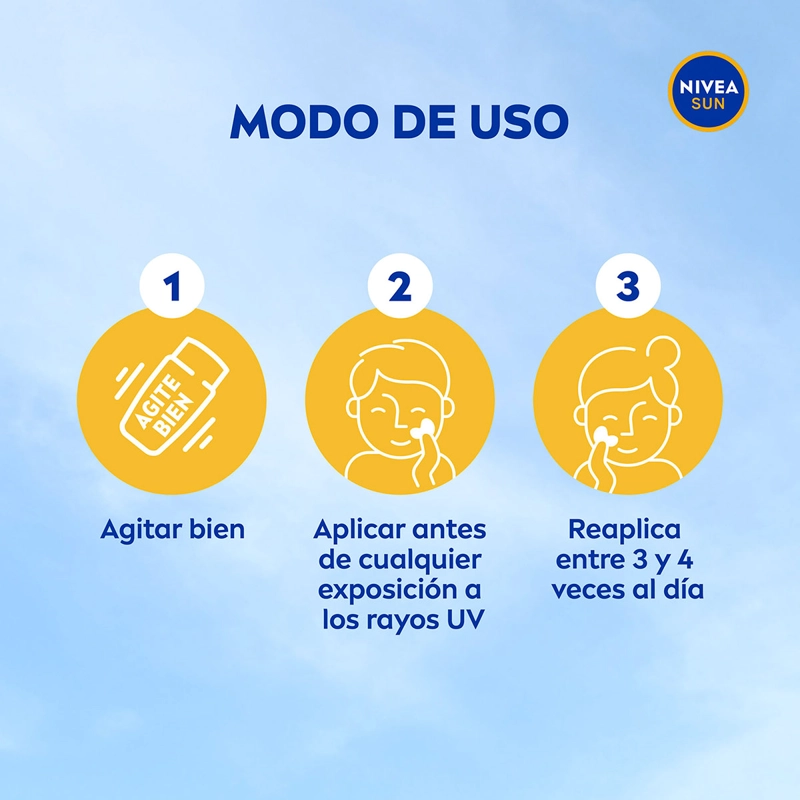PROTECTOR SOLAR NIVEA SUN INVISIBLE DAILY FLUID FPS50 40ML - 4