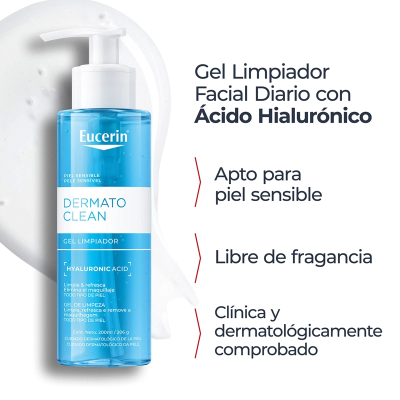 GEL LIMPIADOR EUCERIN DERMATOCLEAN 200ML - 8