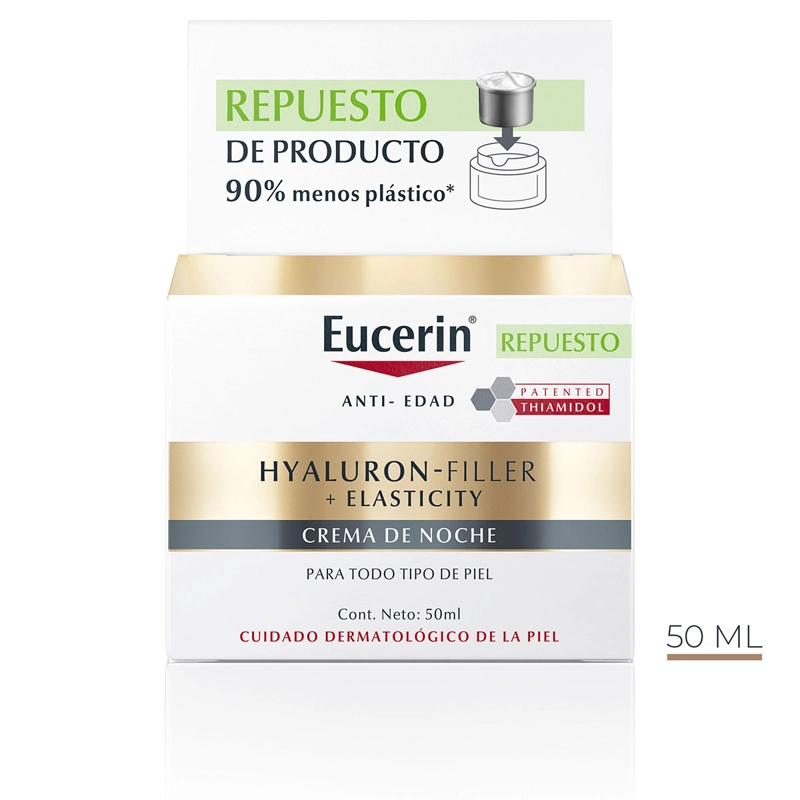 REFILL CREMA EUCERIN HYALURON FILLER+ELASTICITY NOCHE 50ML - 2