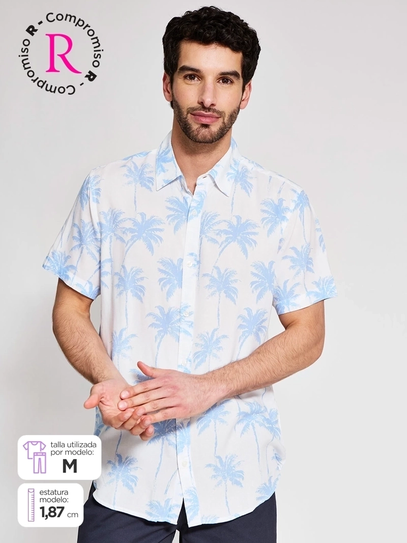 CAMISA HOMBRE KENNETH STEVENS MANGA CORTA - 1