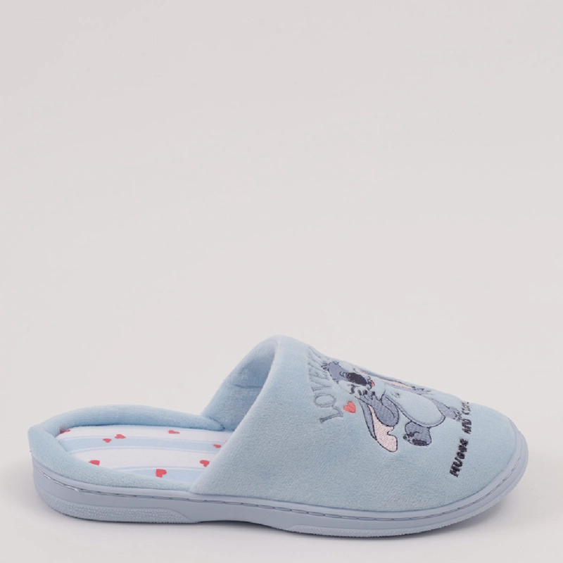 PANTUFLA MUJER STITCH CELESTE - 2
