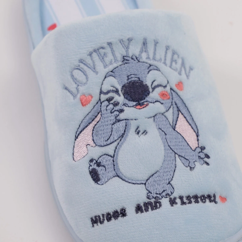 PANTUFLA MUJER STITCH CELESTE - 6
