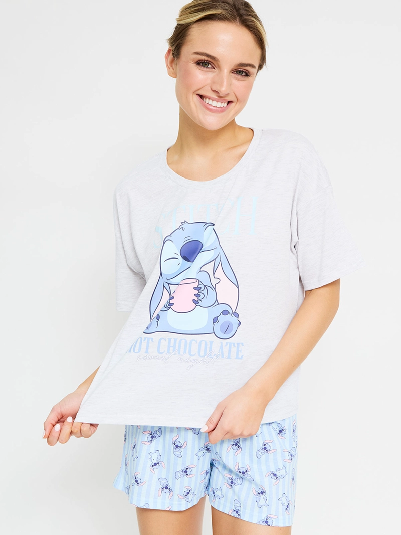 PIJAMA MUJER LILO & STITCH ALGODÓN EN CAJA DE REGALO - 4