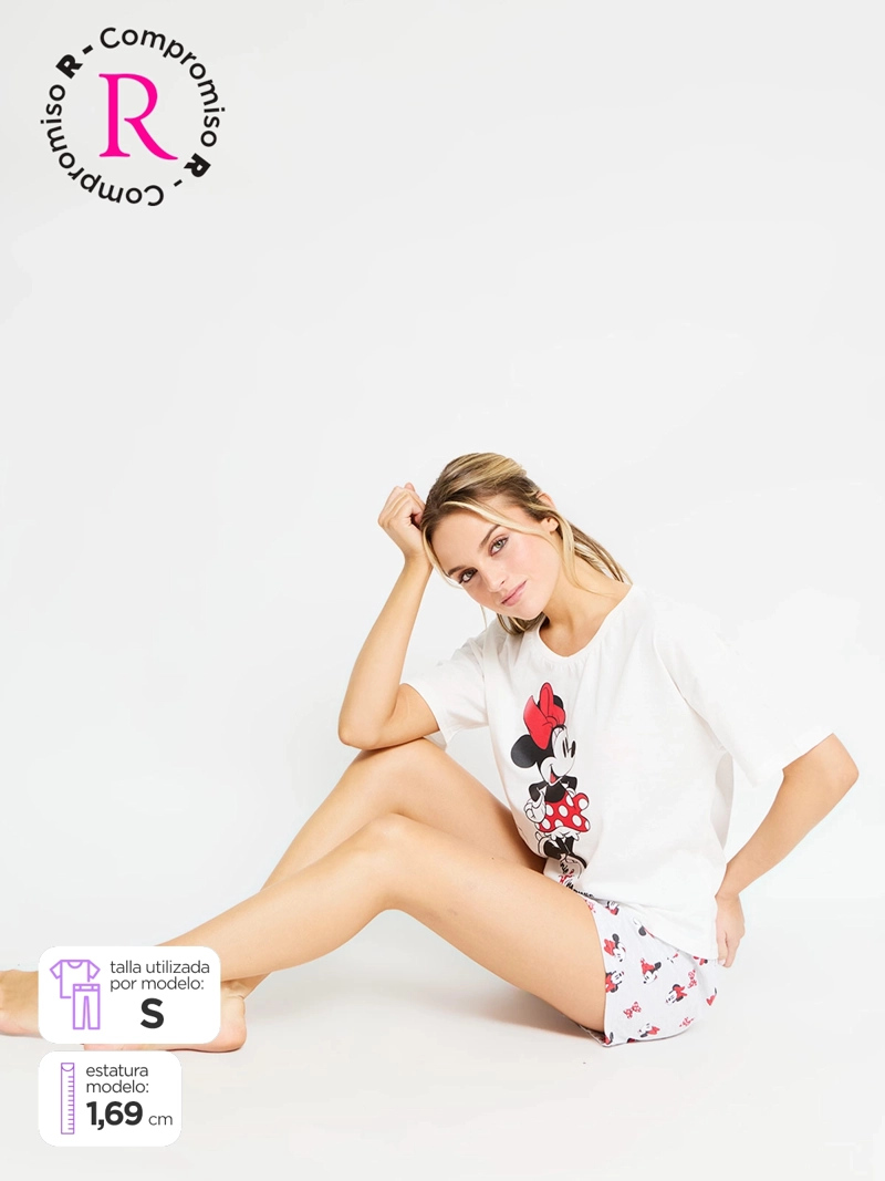 PIJAMA MUJER MICKEY & MINNIE ALGODÓN EN CAJA DE REGALO - 1