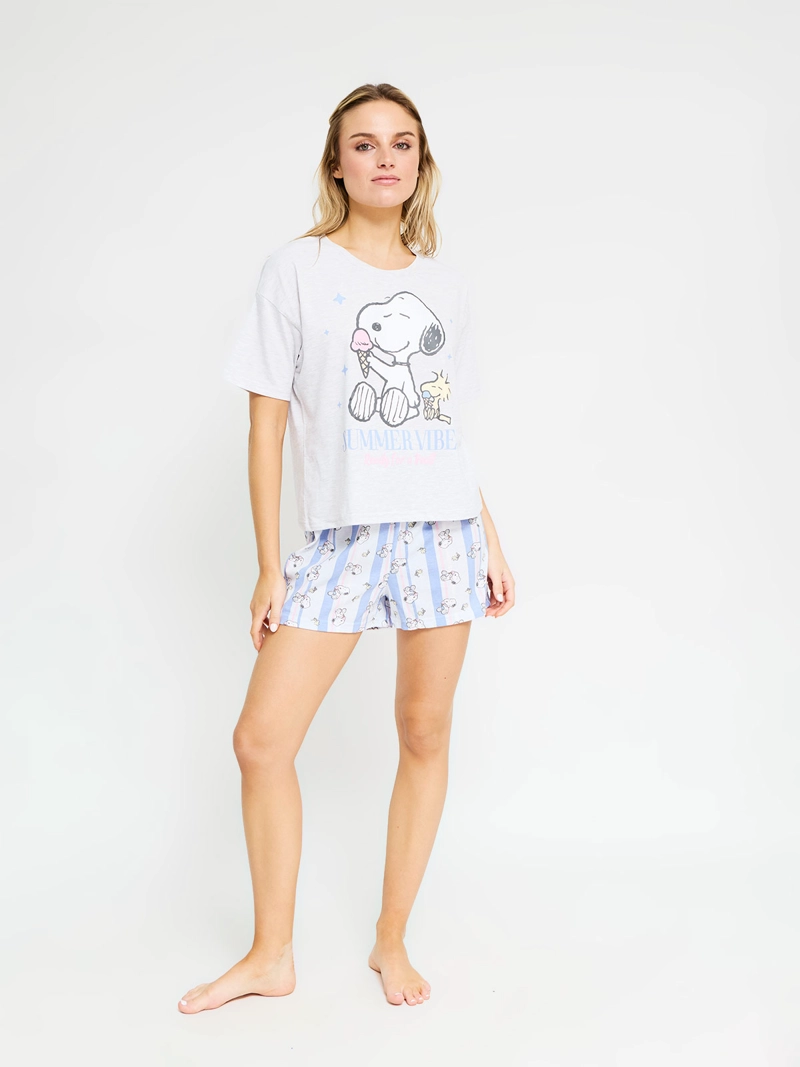 PIJAMA MUJER SNOOPY ALGODÓN EN CAJA DE REGALO - 2