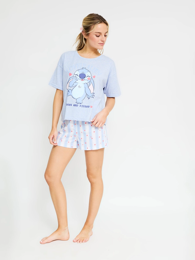 PIJAMA MUJER LILO & STITCH ALGODÓN EN CAJA DE REGALO - 2