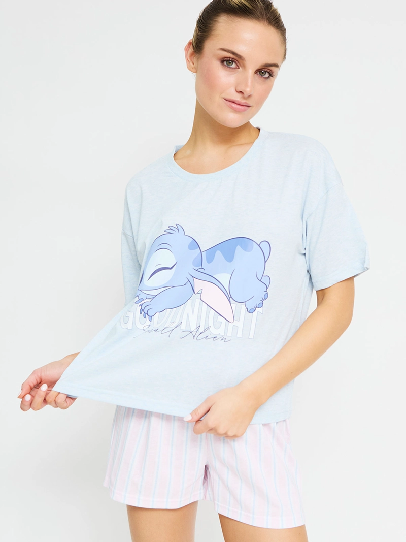 PIJAMA MUJER LILO & STITCH ALGODÓN EN CAJA DE REGALO - 4