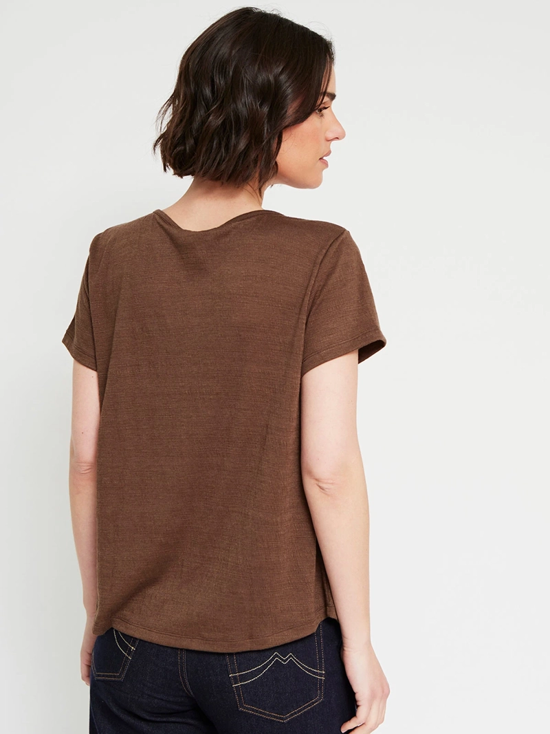 POLERA MUJER REGATTA CUELLO EN V MANGA CORTA - 2