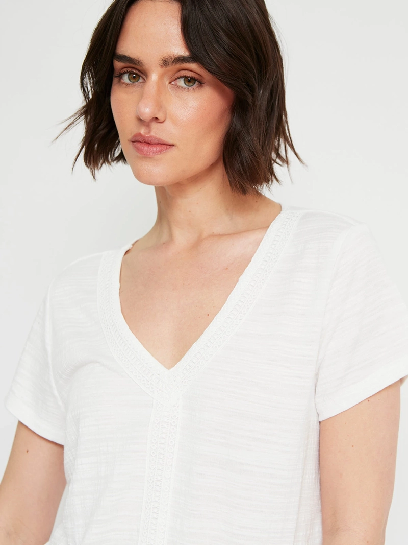 POLERA MUJER REGATTA CUELLO EN V MANGA CORTA - 3