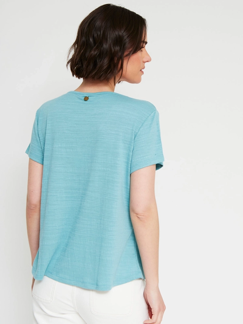 POLERA MUJER REGATTA CUELLO EN V MANGA CORTA - 2
