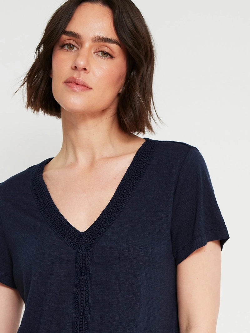 POLERA MUJER REGATTA CUELLO EN V MANGA CORTA - 3