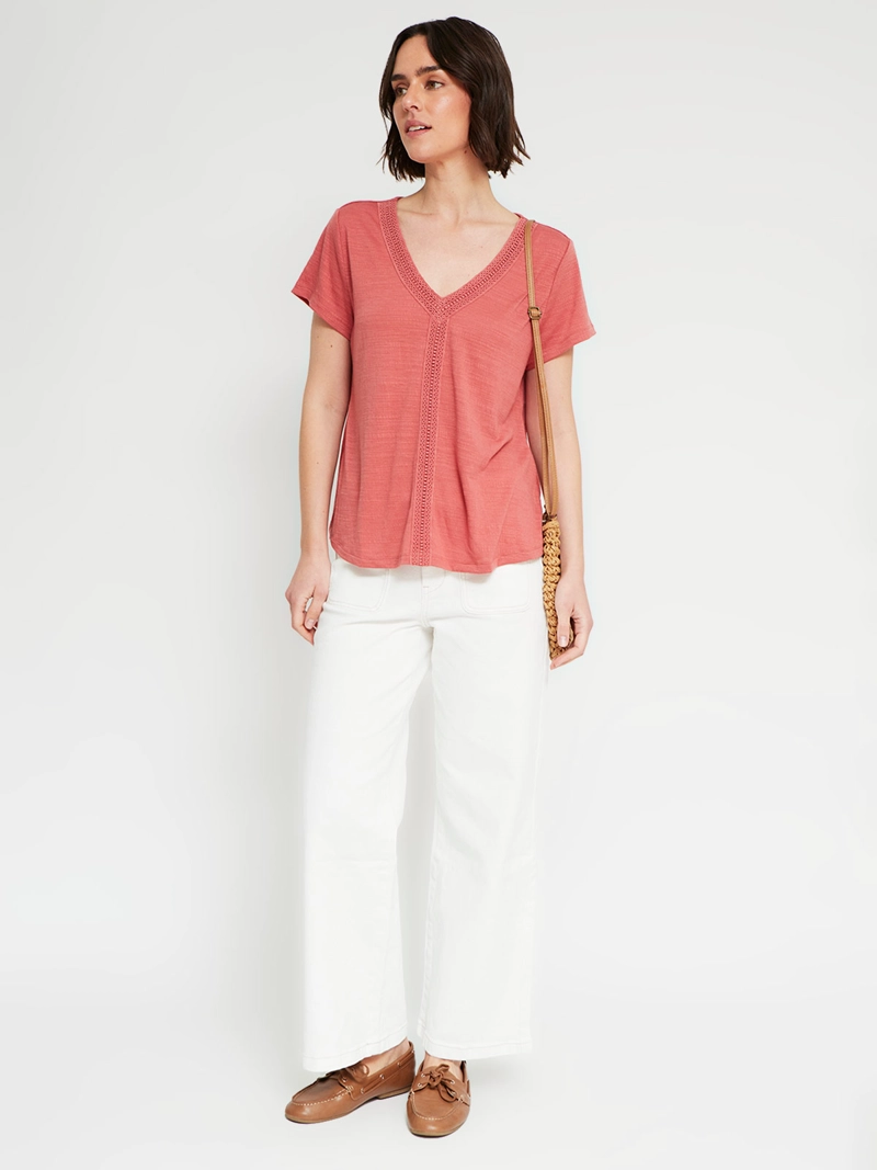 POLERA MUJER REGATTA CUELLO EN V MANGA CORTA - 4