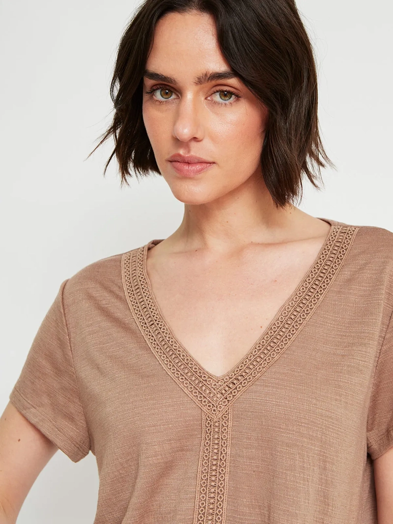 POLERA MUJER REGATTA CUELLO EN V MANGA CORTA - 3