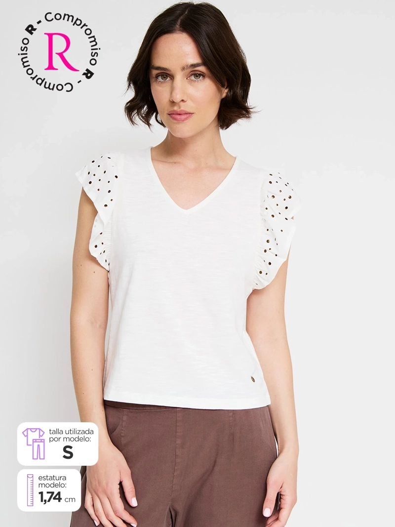 POLERA MUJER TATIENNE ALGODÓN MANGA CORTA