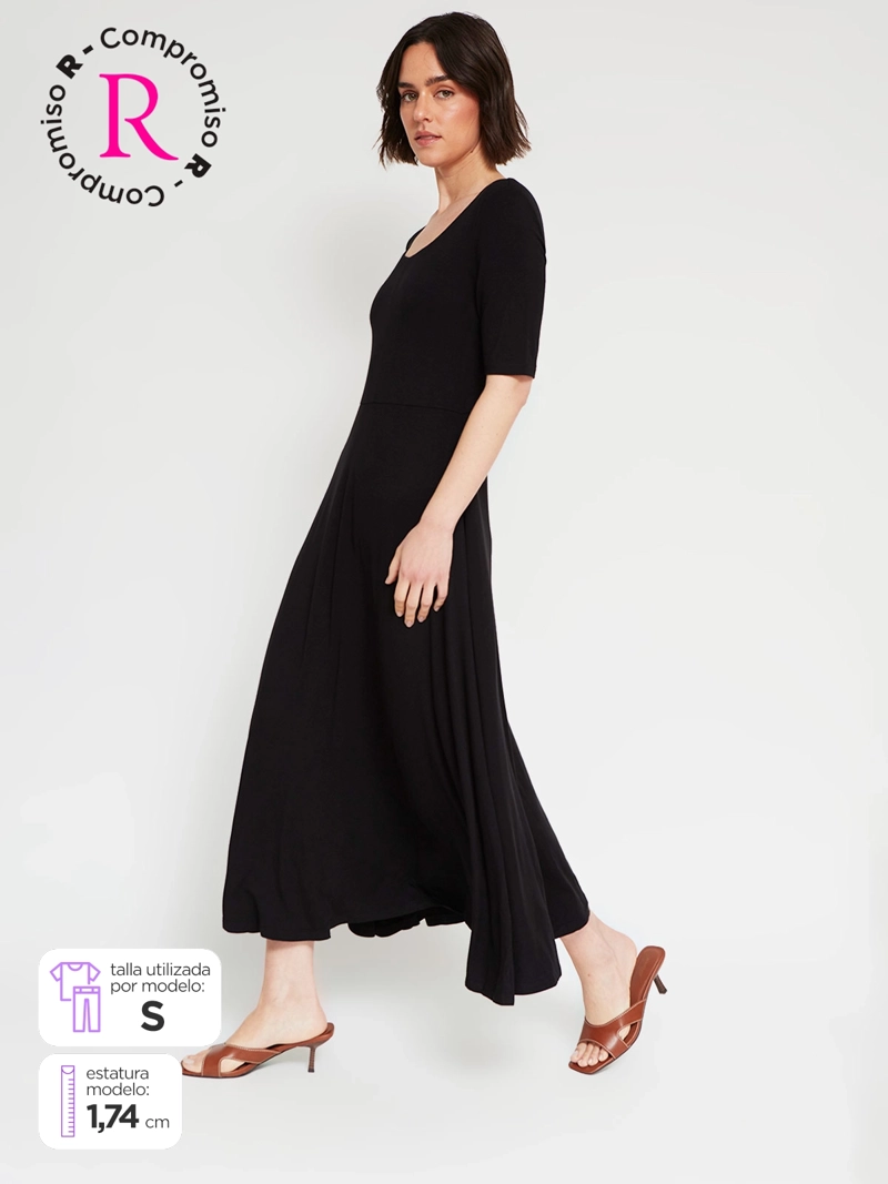 VESTIDO MUJER TATIENNE LARGO MANGA 3/4