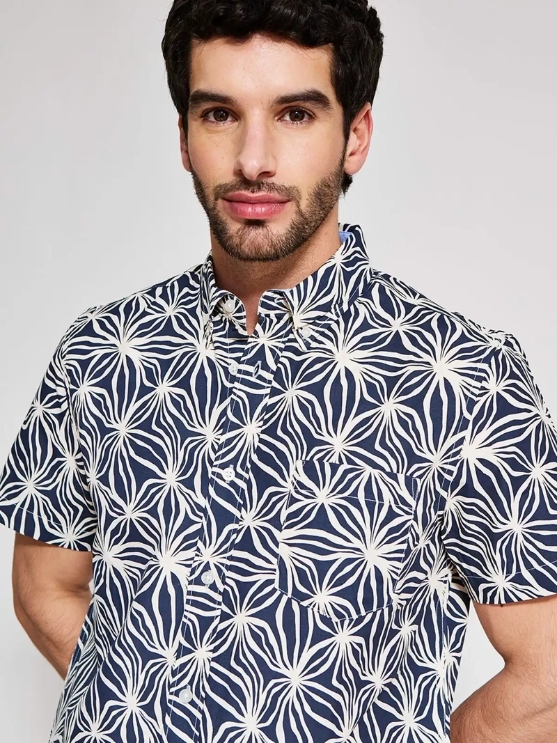 CAMISA HOMBRE KENNETH STEVENS ALGODÓN MANGA CORTA - 3
