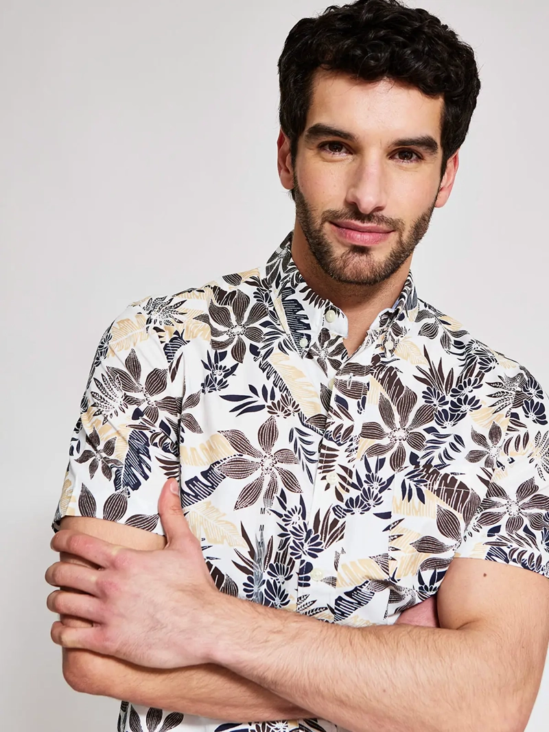 CAMISA HOMBRE KENNETH STEVENS ALGODÓN MANGA CORTA - 3