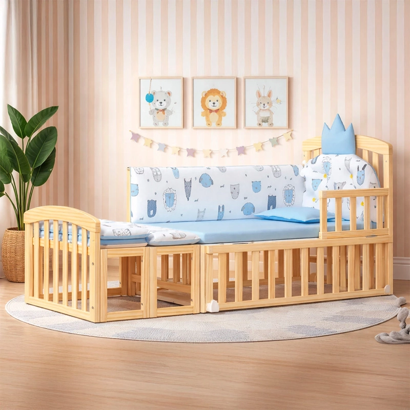 CUNA KIDSCOOL EVOLUTIVA MADERA 5 EN 1 CONVERT - 8