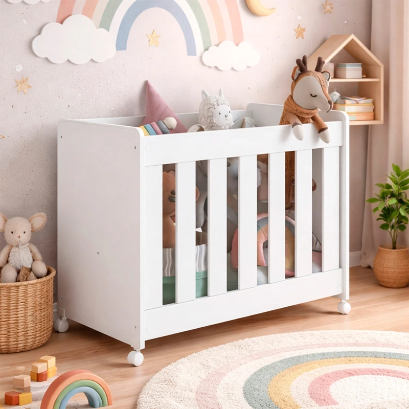 MINI CUNA KIDSCOOL 4 EN 1 CON COLCHÓN BLANCO - 9