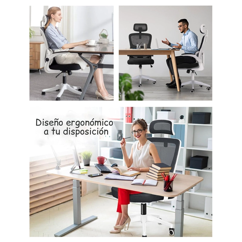 SILLA ESCRITORIO BE DESIGN PRO 100KG NEGRO - 5