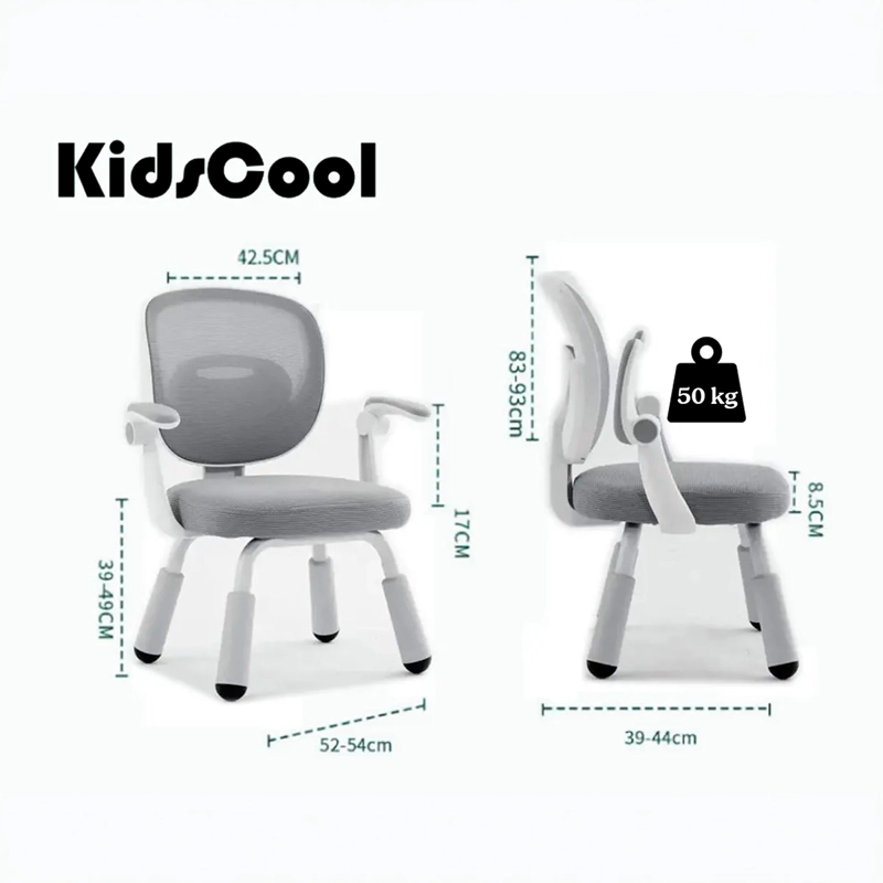 SILLA ESCRITORIO KIDSCOOL INFANTIL 70 KG GRIS - 3