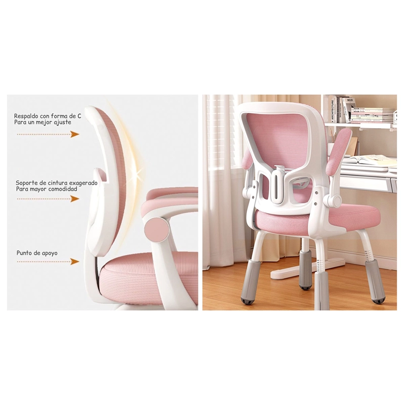 SILLA ESCRITORIO KIDSCOOL INFANTIL 70 KG ROSADO - 6